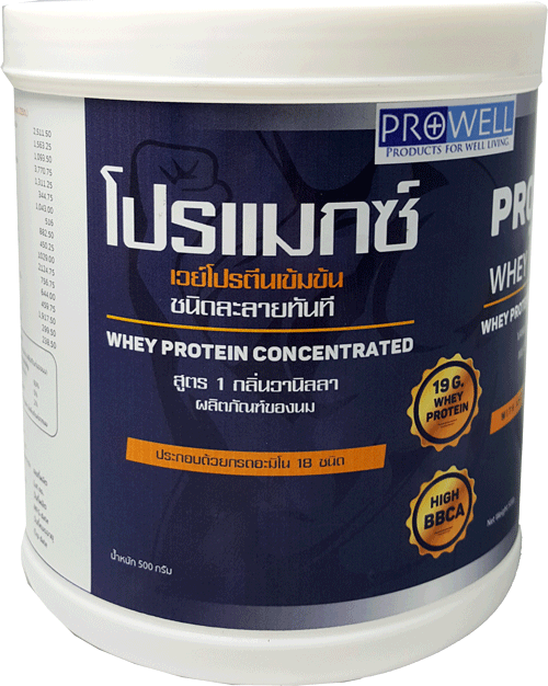 โปรแมกซ์ น้ำเงิน เวย์โปรตีนสกัดเข้มข้น (WPC80)